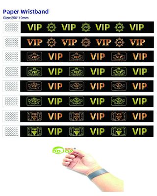 Banda de pulso customizada de Tyvek à prova d'água pronto para o Festival VIP Todos os usuários finais alvo