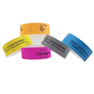 Pulseiras de papel personalizadas para promoções 250*25mm/250*19mm Impressão em uma cor