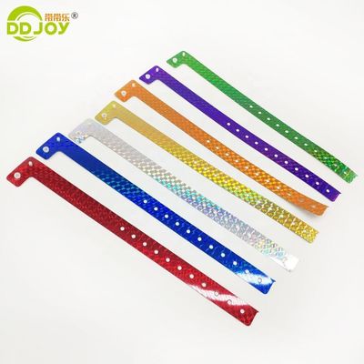 Snap Clamp L Shape Glitter Holográfico Entretenimento Pulseira Pulseira Bilhetes