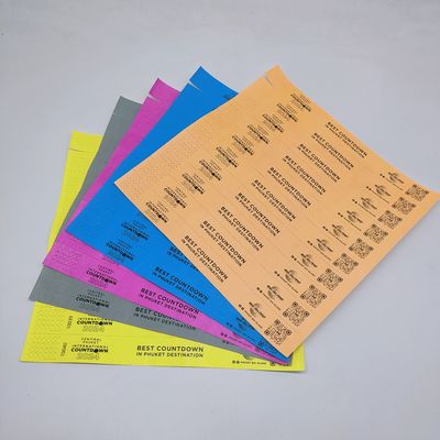 Pulseiras de papel personalizadas para promoções 250*25mm/250*19mm Impressão em uma cor