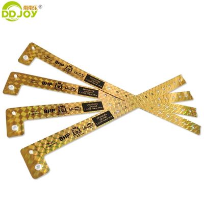 Snap Clamp L Shape Glitter Holográfico Entretenimento Pulseira Pulseira Bilhetes