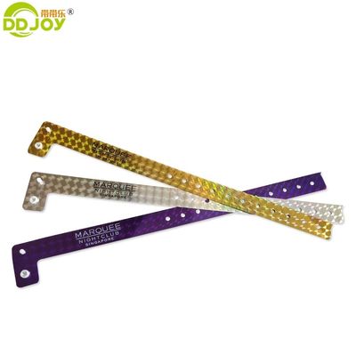 Snap Clamp L Shape Glitter Holográfico Entretenimento Pulseira Pulseira Bilhetes