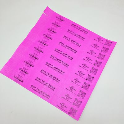 Pulseiras de papel personalizadas para promoções 250*25mm/250*19mm Impressão em uma cor
