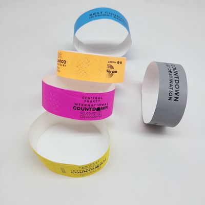 Pulseiras de papel personalizadas para promoções 250*25mm/250*19mm Impressão em uma cor