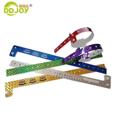 Pulseira de material holográfico em forma de L personalizável para eventos 250*25mm em laranja