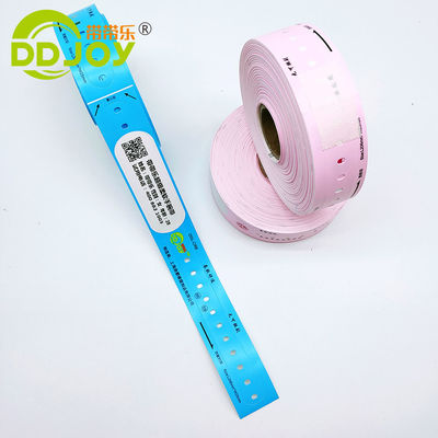 205*25mm Pulseira de Rolo de Código de Barras Personalizada para Crianças para Identificação de Paciente Hospitalar