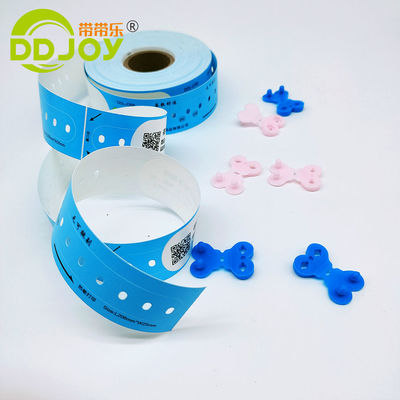 205*25mm Pulseira de Rolo de Código de Barras Personalizada para Crianças para Identificação de Paciente Hospitalar