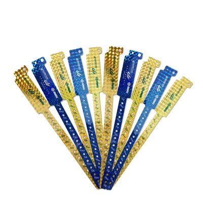 Pulseira de PVC de logotipo personalizado para identificação de eventos