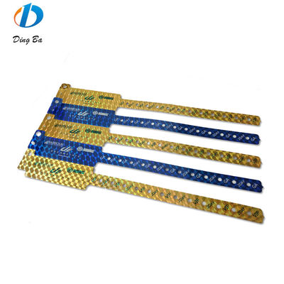 Pulseira de PVC de logotipo personalizado para identificação de eventos
