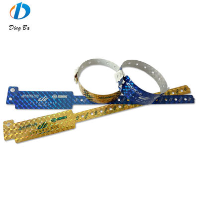 Pulseira de PVC de logotipo personalizado para identificação de eventos