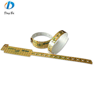Pulseira de PVC de logotipo personalizado para identificação de eventos