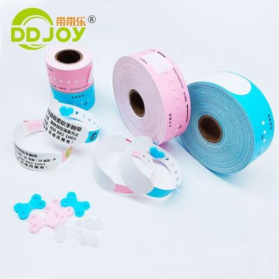 Logotipo personalizado DDJOY Impermeável Pulseira de identificação térmica descartável para eventos Clube de festas