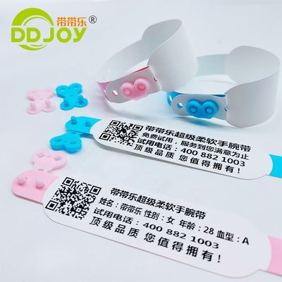 Logotipo personalizado DDJOY Impermeável Pulseira de identificação térmica descartável para eventos Clube de festas