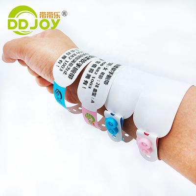 Logotipo personalizado DDJOY Impermeável Pulseira de identificação térmica descartável para eventos Clube de festas