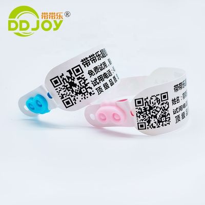 Logotipo personalizado DDJOY Impermeável Pulseira de identificação térmica descartável para eventos Clube de festas