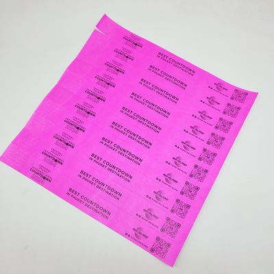 Pulseiras de papel impermeáveis para eventos 250*25mm/250*19mm Duráveis e resistentes a rasgos