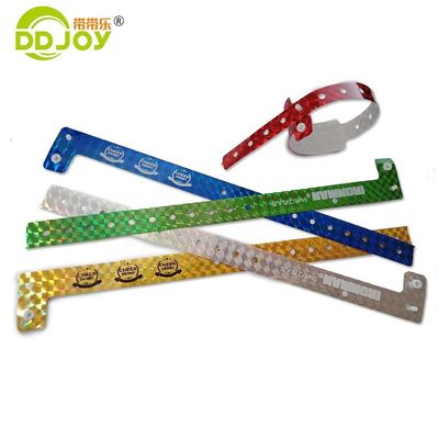 Pulseira Holográfica Personalizada Anti-Alergias Plastico Vermelho em Forma de L Pulseira Brilhante para Eventos