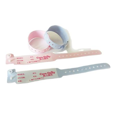 Pulseira médica personalizada suave para crianças cor rosa 250 * 25mm tamanho adulto OEM