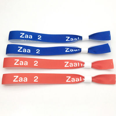 Pulseiras de tecido de cetim de chip RFID personalizadas em amarelo para gestão de festas e eventos