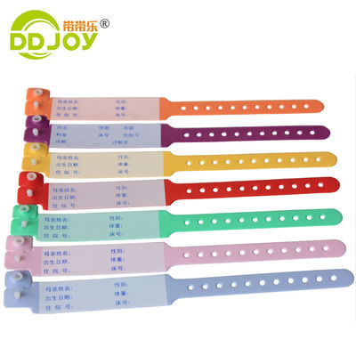 Pulseira médica personalizada suave para crianças cor rosa 250 * 25mm tamanho adulto OEM