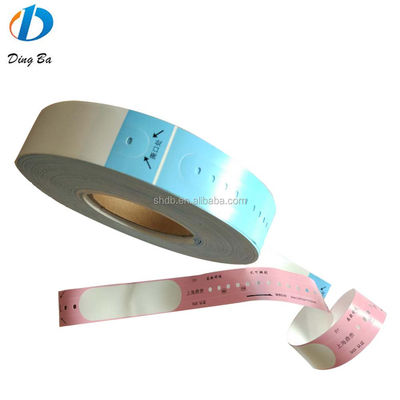 Impressão a cores Pulseira de papel sintético térmico para identificação do paciente 257*32mm