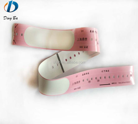 Impressão a cores Pulseira de papel sintético térmico para identificação do paciente 257*32mm