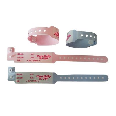 Identificação de caridade do paciente do hospital personalizada Pulseiras de PVC de vinil com informações de banda personalizadas