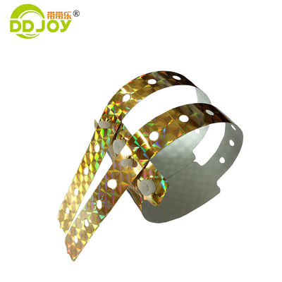 Pulseira holográfica personalizada azul para festival e concerto 250*25mm/250*16mm Tamanho
