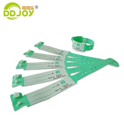 Identificação de caridade do paciente do hospital personalizada Pulseiras de PVC de vinil com informações de banda personalizadas