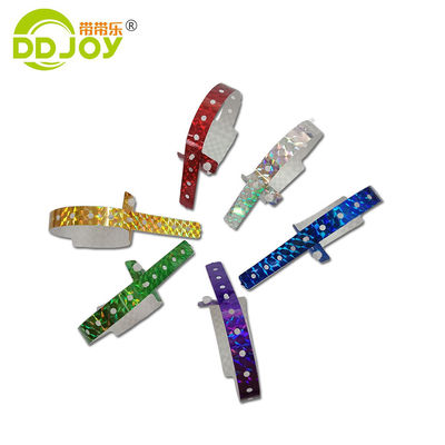 Pulseira holográfica personalizada azul para festival e concerto 250*25mm/250*16mm Tamanho