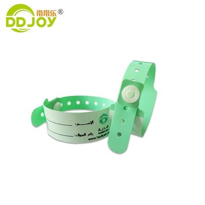 Identificação de caridade do paciente do hospital personalizada Pulseiras de PVC de vinil com informações de banda personalizadas