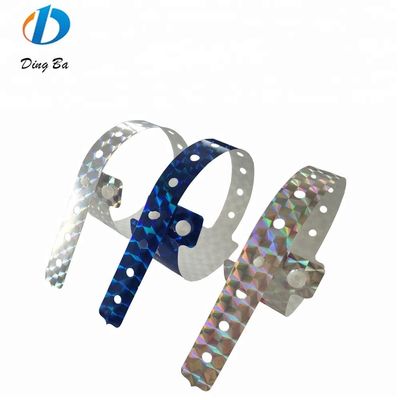 2023 Pulseira de identificação holográfica Exposição e Concerto Admissão Pulseiras Brilhante