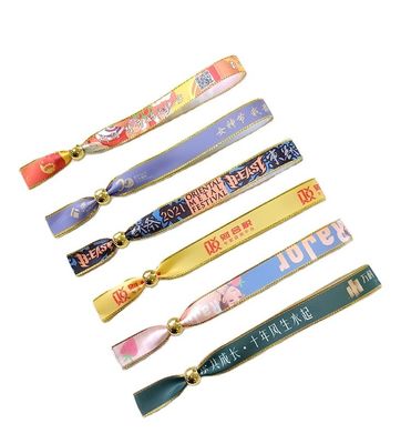 Logotipo personalizado Pulseiras RFID Tecido de cetim para eventos e festivais Destino de usuários finais