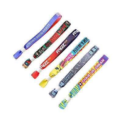 Logotipo personalizado Pulseiras RFID Tecido de cetim para eventos e festivais Destino de usuários finais