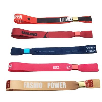 Logotipo personalizado Pulseiras RFID Tecido de cetim para eventos e festivais Destino de usuários finais