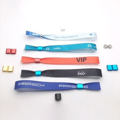 Logotipo personalizado Pulseiras RFID Tecido de cetim para eventos e festivais Destino de usuários finais