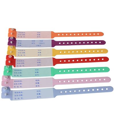 Pulsera médica descartável de identificação de PVC conveniente para ocasião de aniversário