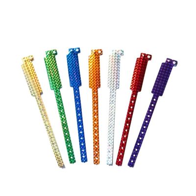 Pulseira Glitter ID Impressão de logotipo personalizado Pulseiras de holograma para ingressos para o festival