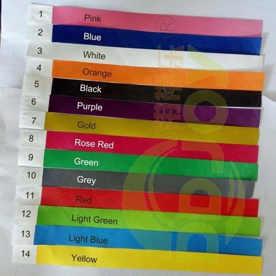 Pulseira de papel Tyvek para decoração de férias em várias cores e desenhos
