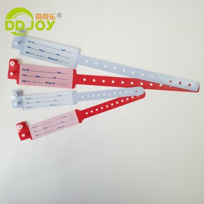 Cartoon Pattern Pulseira de plástico descartável para pacientes hospitalizados