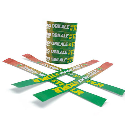 Pulseiras de papel Tyvek para eventos Festivais Concertos e atividades musicais