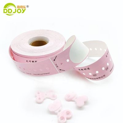 DD Joy Roll descartável de tamanho adulto Impresso térmico Hospital ID pulseira com azul