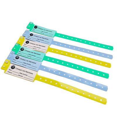 100pcs Braceletes de identificação personalizados para parque infantil pulseira de paciente à prova d'água