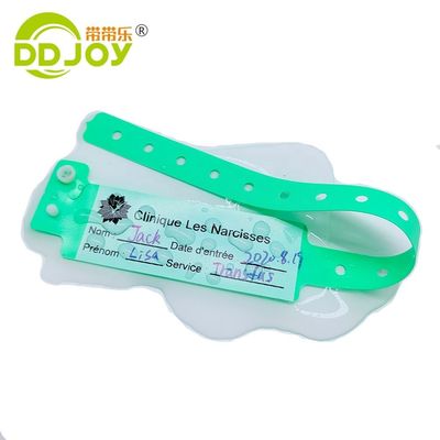 100pcs Braceletes de identificação personalizados para parque infantil pulseira de paciente à prova d'água