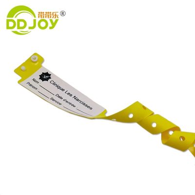 100pcs Braceletes de identificação personalizados para parque infantil pulseira de paciente à prova d'água