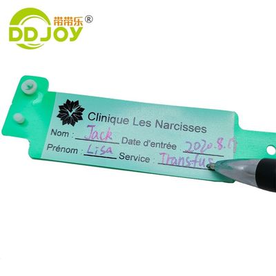 100pcs Braceletes de identificação personalizados para parque infantil pulseira de paciente à prova d'água