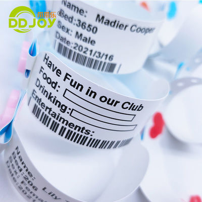 257*32mm pulseira imprimível térmica para identificação do paciente hospitalar