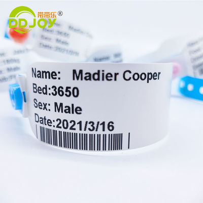 257*32mm pulseira imprimível térmica para identificação do paciente hospitalar