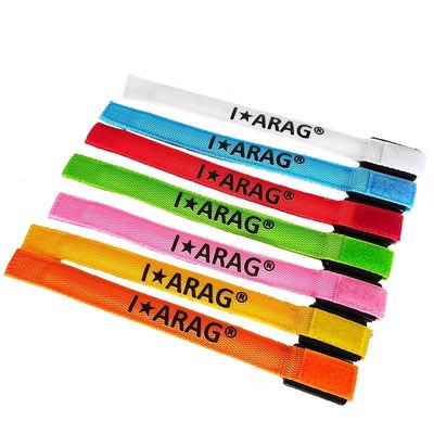 Impressão offset personalizada Nylon flashing LED pulseiras brilham no escuro para eventos Concertos