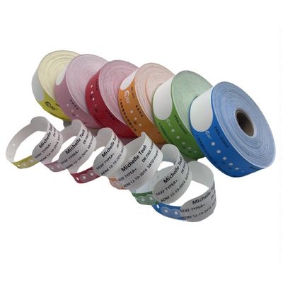 Informações de doentes adultos Pulseira de identificação 257*32mm Logotipo personalizado Impermeável Directo térmico